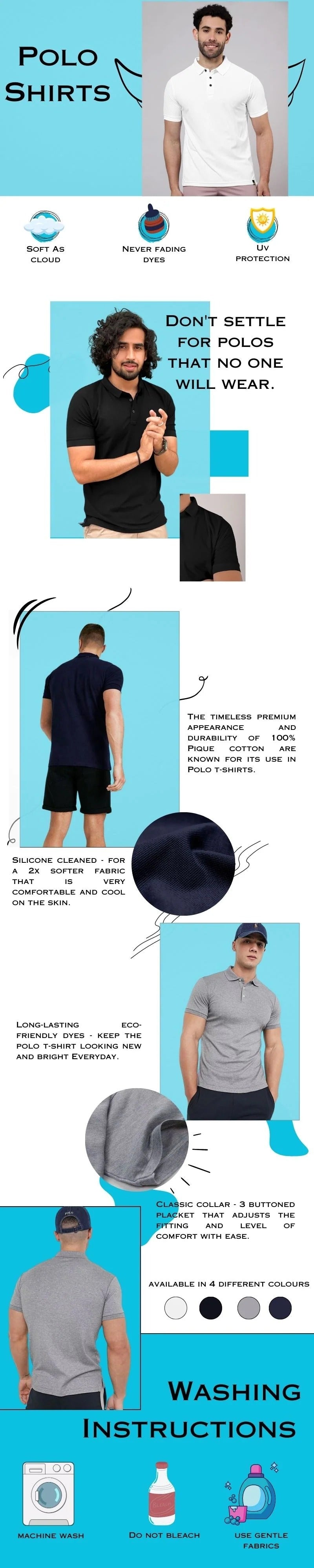 Men's Polo T-Shirt Pack Of 4