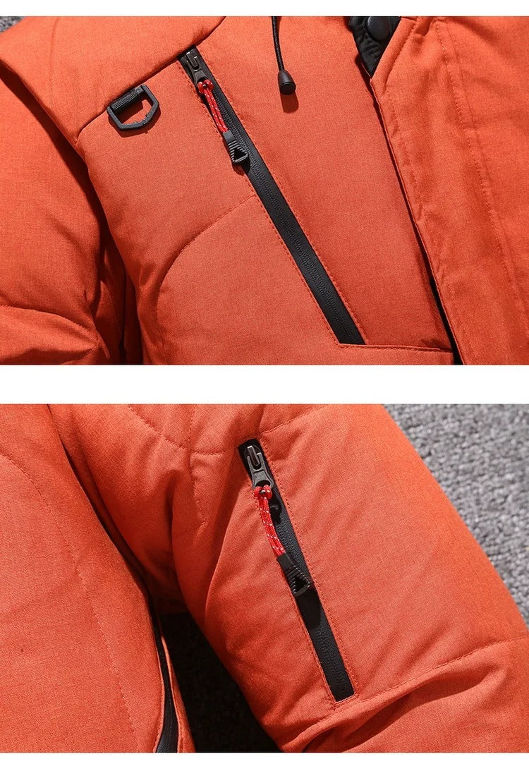 Winter Mens White Duck Down Jacket