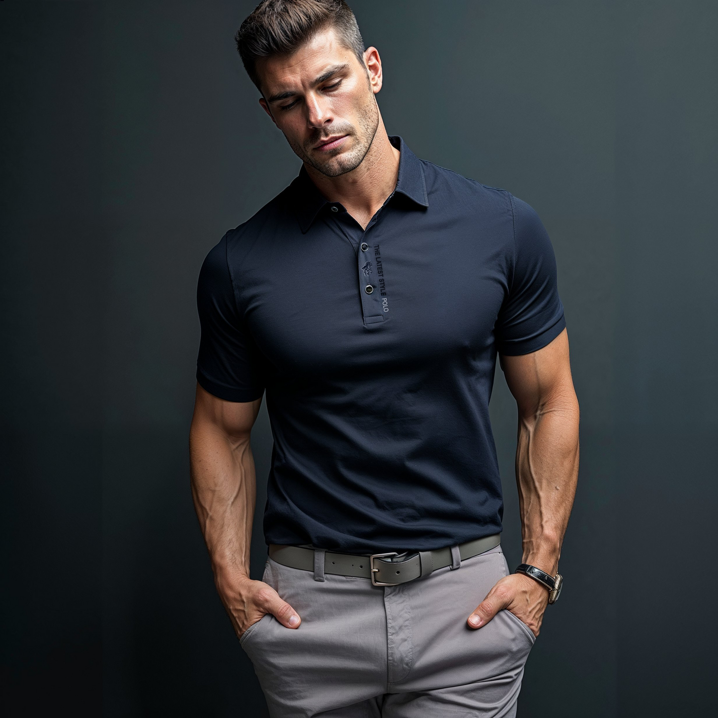Veneto: Wrinkle-Free Muscle Fit Polo Shirt