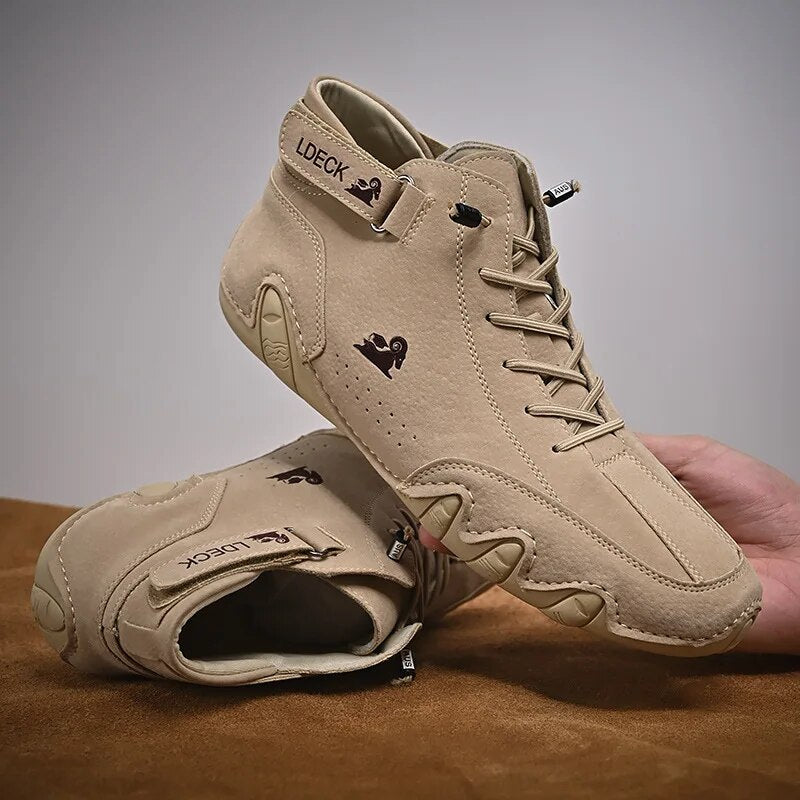 Unisex Italian Handmade Suede Velcro High Boots (40% OFF)