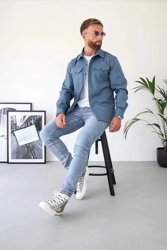 Classic Button Down Shirt Jacket