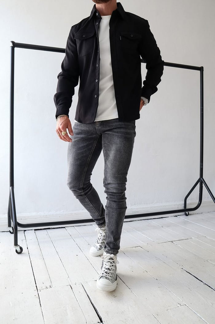 Classic Button Down Shirt Jacket