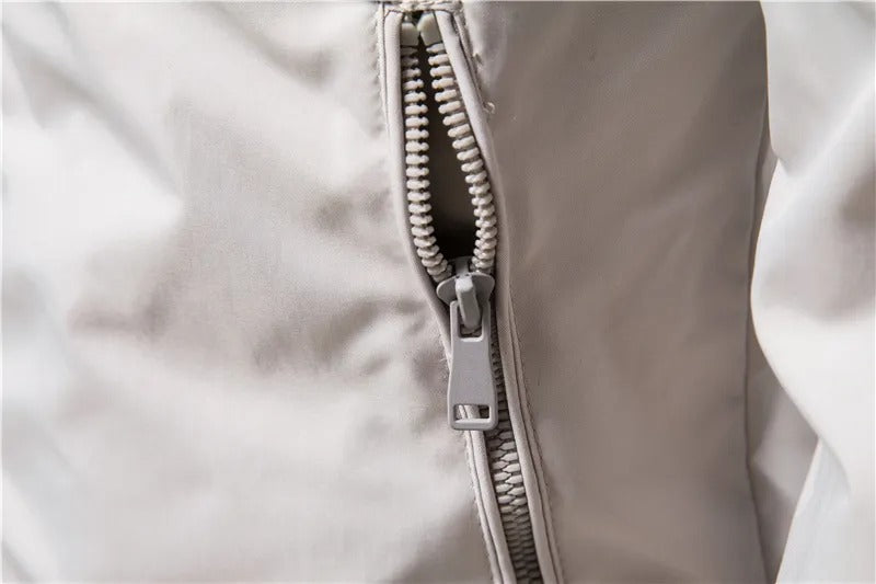 Men Casual Stand Collar Bomber Jacket