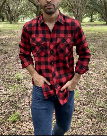 Men's Plaid Long Sleeve