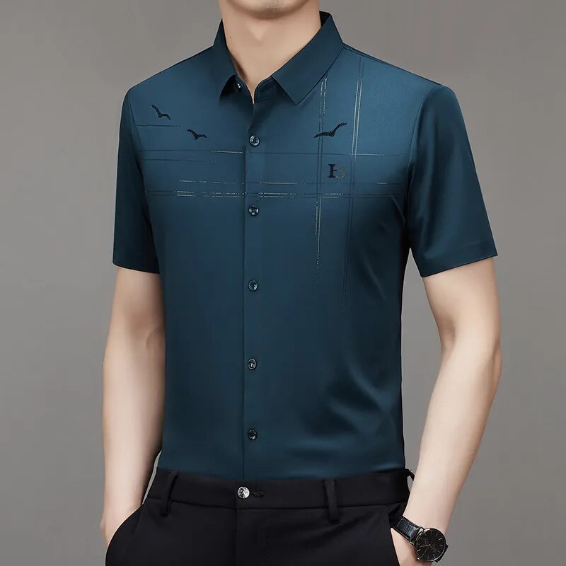 MEN'S ICE SILK BUSINESS SHIRT