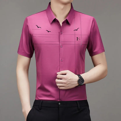 MEN'S ICE SILK BUSINESS SHIRT