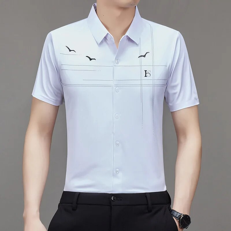MEN'S ICE SILK BUSINESS SHIRT