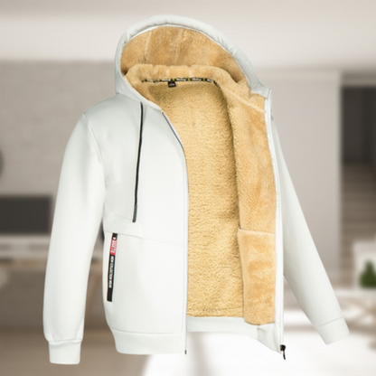Sadi - Casual Men's Winter Jacket with Hood and Fleece