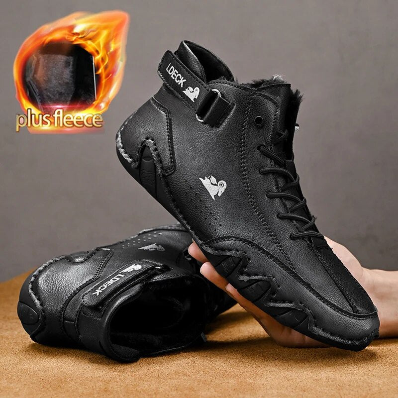 Unisex Italian Handmade Suede Velcro High Boots (40% OFF)
