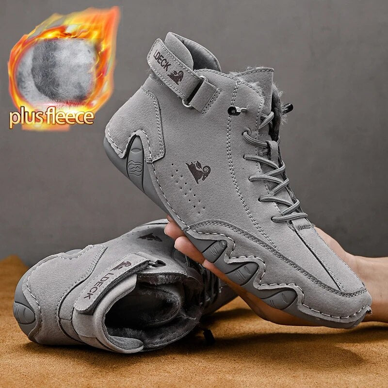 Unisex Italian Handmade Suede Velcro High Boots (40% OFF)