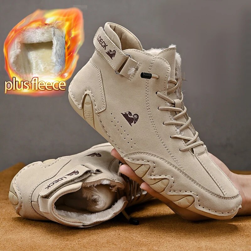 Unisex Italian Handmade Suede Velcro High Boots (40% OFF)