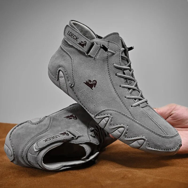 Unisex Italian Handmade Suede Velcro High Boots (40% OFF)